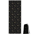 thumbnail image 1 of Black Gold Star Pattern Hot Yoga Mat Towel Non Slip for Hot Yoga - Quick-Drying Yoga Mat Cover with 4 Corner Pockets with Travel Bag - Hot Yoga Towel Non Slip 74"x26", 1 of 6