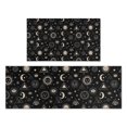 thumbnail image 1 of Black Gold Sun Moon Eye Triangle Pattern Kitchen Rugs Sets Of 2,Anti Fatigue Kitchen Mat Rugs Non Slip Washable,Decorative Kitchen Floor Mats for Kitchen,Sink,Laundry,17"x30"+17"x47", 1 of 7