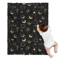 thumbnail image 1 of Black Gold Sun Moon Pattern Blanket,Comfortable Soft Flannel Throw Blanket,All Season,Warm Lightweight Blankets for Sofa Bed Couch Living Room Chair,30"x40", 1 of 4