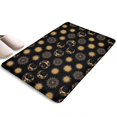 thumbnail image 1 of Black Gold Sun Moon Pattern Flannel Non Slip Door Rugs,Washable Door Mats Indoor,Decorative Door Mats,Dirt-Resistant and Absorbent Doormat for Entrance,Bedroom,Kitchen,Bathroom,31.5x17in(80x43cm), 1 of 4
