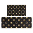 thumbnail image 1 of Black Gold Sun Moon Pattern Kitchen Rugs Sets Of 2,Anti Fatigue Kitchen Mat Rugs Non Slip Washable,Decorative Kitchen Floor Mats for Kitchen,Sink,Laundry,17"x30"+17"x47", 1 of 7