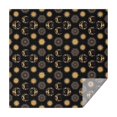 thumbnail image 1 of Black Gold Sun Moon Pattern Square Tablecloth,Waterproof Square Table Cover,Wipeable Spillproof Washable Table Cover for Home Kitchen Party Decor 52"x52"(132x132cm), 1 of 6