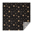 thumbnail image 1 of Black Gold Sun Moon Planet Star Pattern Square Tablecloth,Waterproof Square Table Cover,Wipeable Spillproof Washable Table Cover for Home Kitchen Party Decor 52"x52"(132x132cm), 1 of 6
