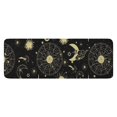 thumbnail image 1 of Black Gold Sun Moon Star Pattern Kitchen Rug Mat,Kitchen Runner Rugs Non Skid Washable,Decorative Kitchen Floor Mats for Kitchen,Sink,Laundry,17"x47.2", 1 of 7