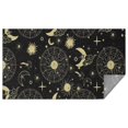 thumbnail image 1 of Black Gold Sun Moon Star Pattern Rectangle Tablecloth 60"x102",Waterproof Polyester Rectangle Table Cloth, Wipeable Spillproof Polyester Tablecloth for Dining, Camping, Indoor and Outdoor, 1 of 6