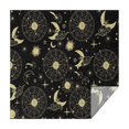 thumbnail image 1 of Black Gold Sun Moon Star Pattern Square Tablecloth,Waterproof Square Table Cover,Wipeable Spillproof Washable Table Cover for Home Kitchen Party Decor 52"x52"(132x132cm), 1 of 6
