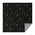 thumbnail image 1 of Black Gold Sun Moon Star Planet Pattern Square Tablecloth,Waterproof Square Table Cover,Wipeable Spillproof Washable Table Cover for Home Kitchen Party Decor 42"X42"(107x107cm), 1 of 6