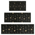 thumbnail image 1 of Black Gold Sun Moon Triangle Dreamcatcher Pattern Kitchen Rugs Sets Of 3,Kitchen Runner Rugs Non Skid Washable,Decorative Kitchen Floor Mats for Kitchen,Sink,Laundry,17"x30"+ 17"x47" + 17"x59", 1 of 6