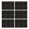 thumbnail image 1 of Black Gold Sun Moon Triangle Dreamcatcher Pattern Summer Placemats Table Placemats Set Of 6-Linen Kitchen Washable Placemats Table Mats 11.8"x17.7" Non-Slip Heat Resistant, 1 of 5