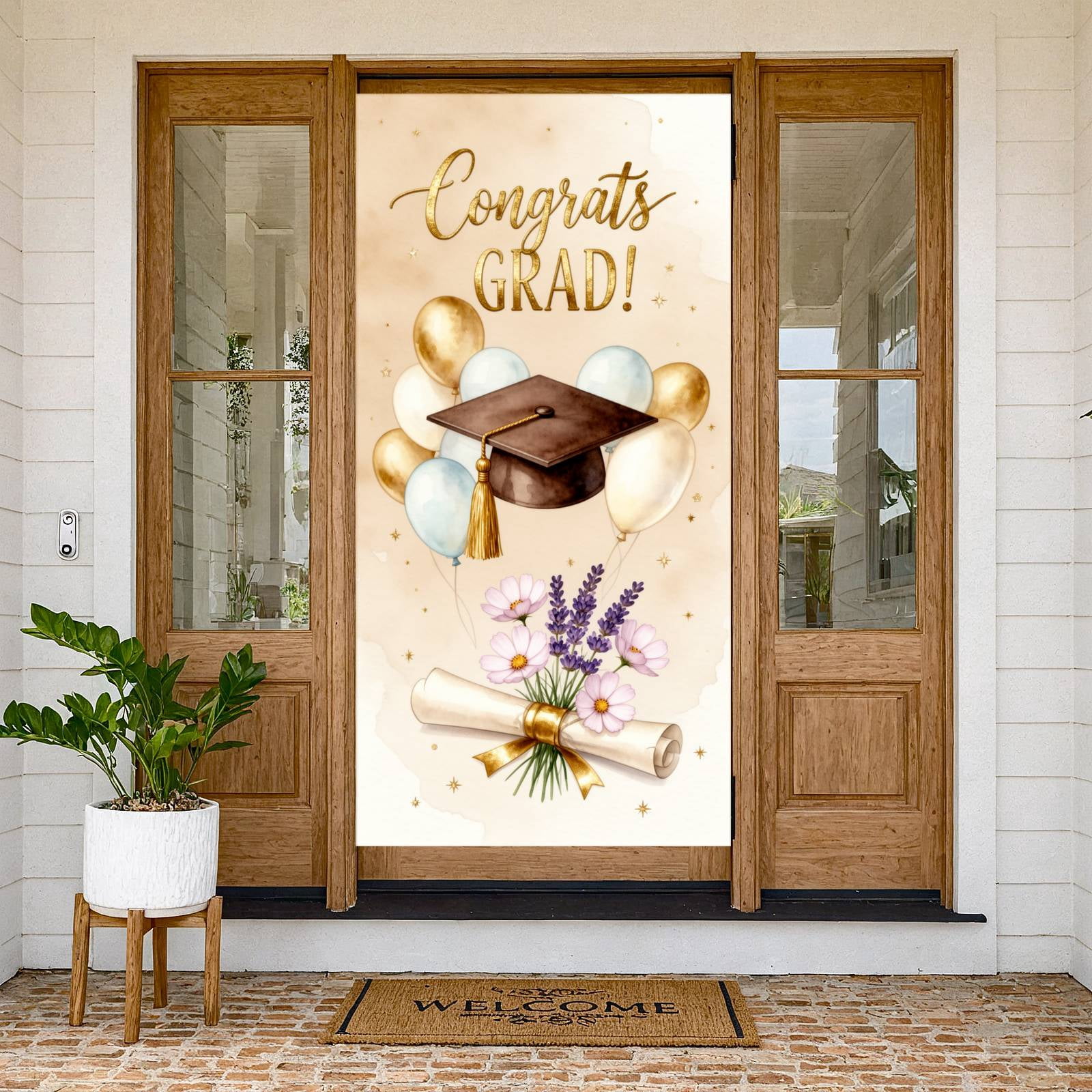 Black & Gold Tone Class of 2026 Banner Chalkboard Academic Backdrop ...