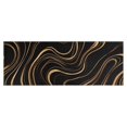 thumbnail image 1 of Black Gold Wave Marble Pattern Kitchen Rug Mat,Kitchen Runner Rugs Non Skid Washable,Decorative Kitchen Floor Mats for Kitchen,Sink,Laundry,17"X47", 1 of 5
