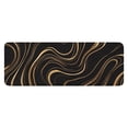 thumbnail image 1 of Black Gold Wave Marble Pattern Kitchen Rug Mat,Kitchen Runner Rugs Non Skid Washable,Decorative Kitchen Floor Mats for Kitchen,Sink,Laundry,17"x47.2", 1 of 7