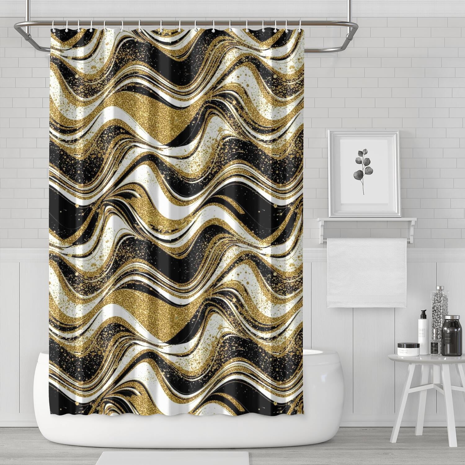 Frost Shower Curtain - White, 70x72 Inches, PVC, Mildew Proof, Cold Crack Treated