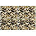 thumbnail image 1 of Black Gold White Marble Pattern Summer Placemats Table Placemats Set Of 4-Linen Kitchen Washable Placemats Table Mats 11.8"x17.7" Non-Slip Heat Resistant, 1 of 6