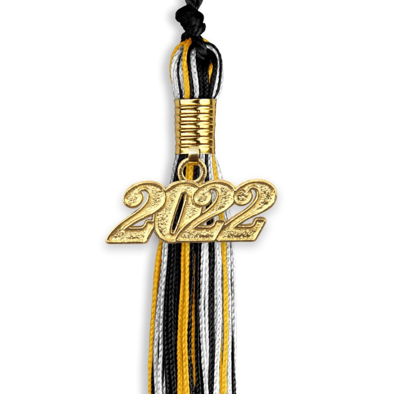 Endea Graduation Mixed Triple Color Tassel with Gold Date Drop (Black ...
