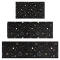 thumbnail image 1 of Black Gold Zodiac Sun Moon Pattern Kitchen Rugs Sets Of 3,Kitchen Runner Rugs Non Skid Washable,Decorative Kitchen Floor Mats for Kitchen,Sink,Laundry,17"x30"+ 17"x47" + 17"x59", 1 of 6