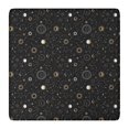 thumbnail image 1 of Black Gold Zodiac Sun Moon Pattern Square Fitted Tablecloth with Elastic Edge,Square Table Cover,Washable Elastic Table Cover for Home Kitchen Party Decor 36"x36", 1 of 6