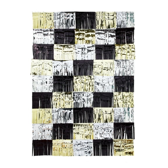 Black/Gold/Silver Foil Fringe Banner Backdrop Kit, 9 Pieces, by Way To Celebrate