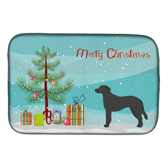 Black Goldador Christmas Tree Dish Drying Mat