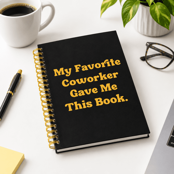Black Golden 4 A5 Spiral Bound Blank Notebook with Hard Cover