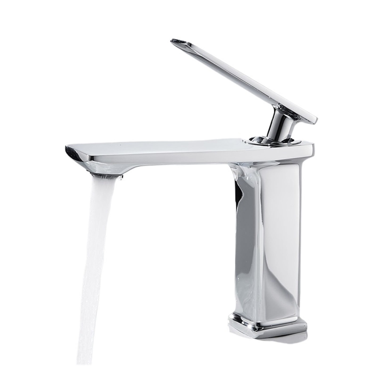 Black Golden Bathroom Brass Basin Faucet, Hot Cold Water Sink Mixer Tap, Deck Mounted Basin Faucets Single Hole Kitchen Tapware ,Leakproof Design