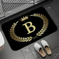 thumbnail image 1 of Black Golden Crown Letter Floor Mats Non-slip Kitchen Rug Doormat Entrance Door Home Welcome Carpet Washable Absorbent Bath Mat, 1 of 5