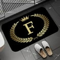 thumbnail image 1 of Black Golden Crown Letter Floor Mats Non-slip Kitchen Rug Doormat Entrance Door Home Welcome Carpet Washable Absorbent Bath Mat, 1 of 5