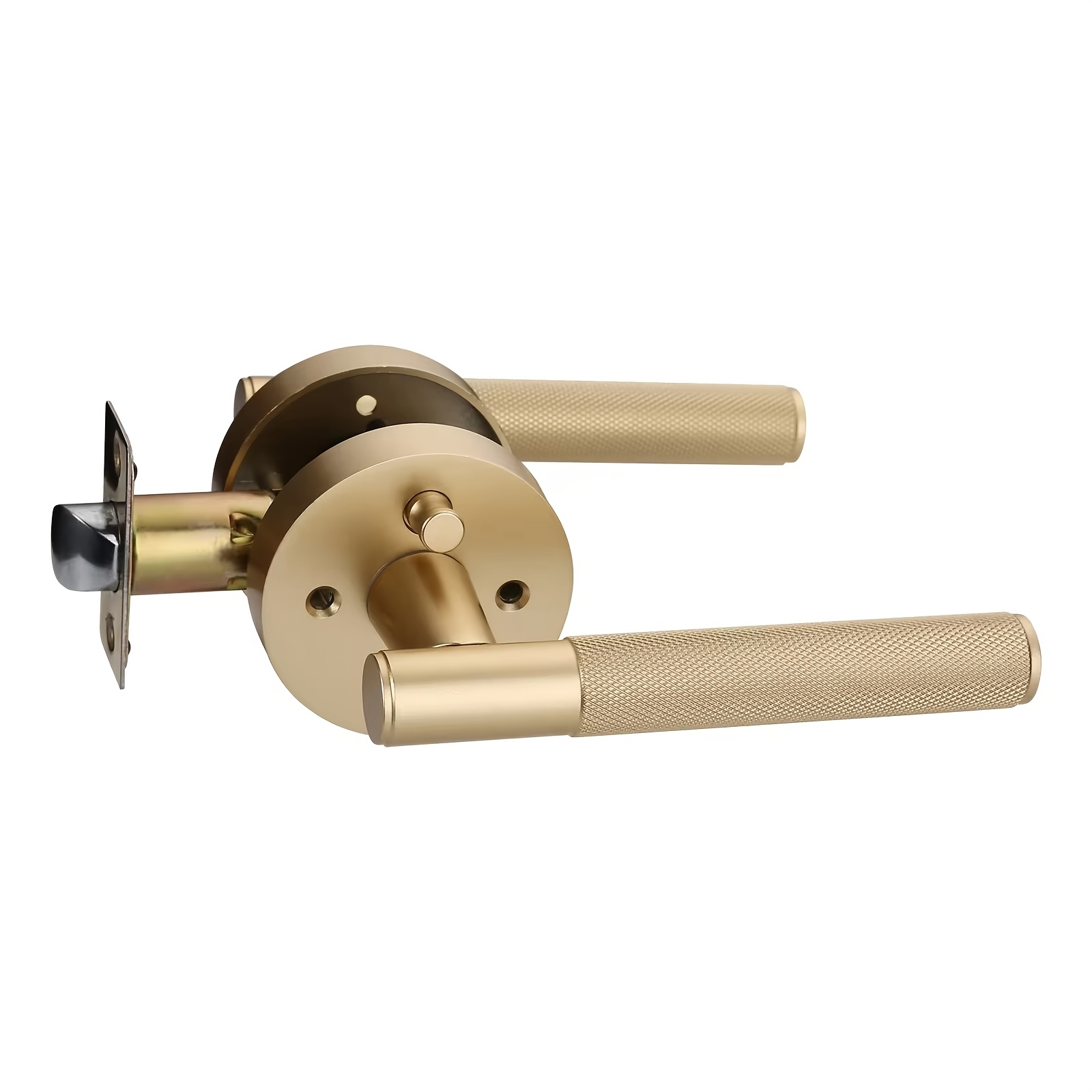 Bamberg 121SQ Privacy Door Lever Handle - Matte Black, Grade 3 Lock For Bedroom, Bath & Entrance