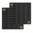 thumbnail image 1 of Black Golden Floral Kitchen Dish Towels for Drying Dishes Set of 2, Modern Abstract Art Spring Flowers Waffle Weave Microfiber Hand Tea Bathroom Towels Quick Dry & Absorbent Towel 12x12, 1 of 7