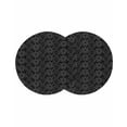 thumbnail image 1 of Black Golden Floral Round 13 Inch Placemats Set of 2, Modern Abstract Art Spring Flowers HeatResistant Non Slip Place Mats for Dining Table, Wipeable Braided Kitchen Table Mats for Housewarming, 1 of 9