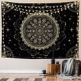 thumbnail image 1 of Black Golden Mandala Tapestry Astrology Space Wall Hanging Tapestries Wall tapestrys Large Aesthetic Hippie Decor Bohemian Art Boho Home Talestry for Bedroom,Living Room,Ceiling, 1 of 8