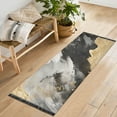 thumbnail image 1 of Black Golden Marble Bedroom Runner Rug 2'x6' Hallway Area Rugs Non Slip Entryway Runner Carpet with Tassels Living Room, 1 of 8