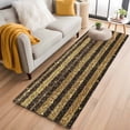 thumbnail image 1 of Black Golden Striped Runner Rug 2x6 FT, Non Slip Hallway Rugs, Luxury Farmhouse Stripes Washable Soft Floor Carpet Non-Shedding Throw Runner Carpet Long Rug for Entryway Kitchen Bedside Sliding Door, 1 of 8