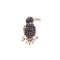 thumbnail image 1 of Black Goldtone Bird Crystal Brooch, 1 of 1