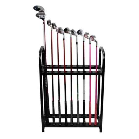 Black Golf 18-Hole Cue Display Stand Golf Cue Organizer, Easy To Assemble & Use