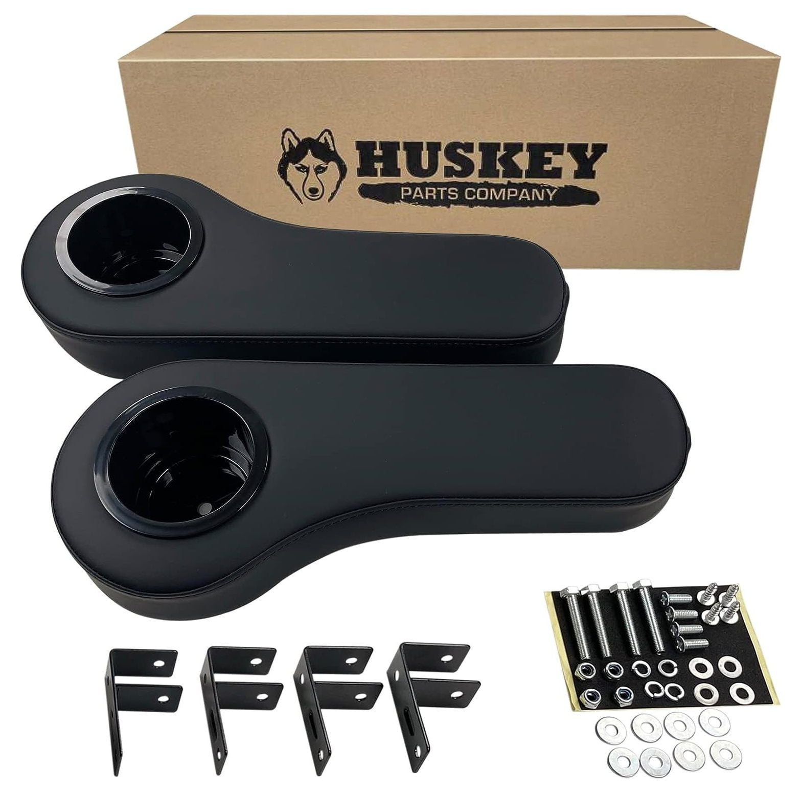 Black Golf Cart Arm Rest Cup Holder Fit on Club Car EZGO Rear Seats