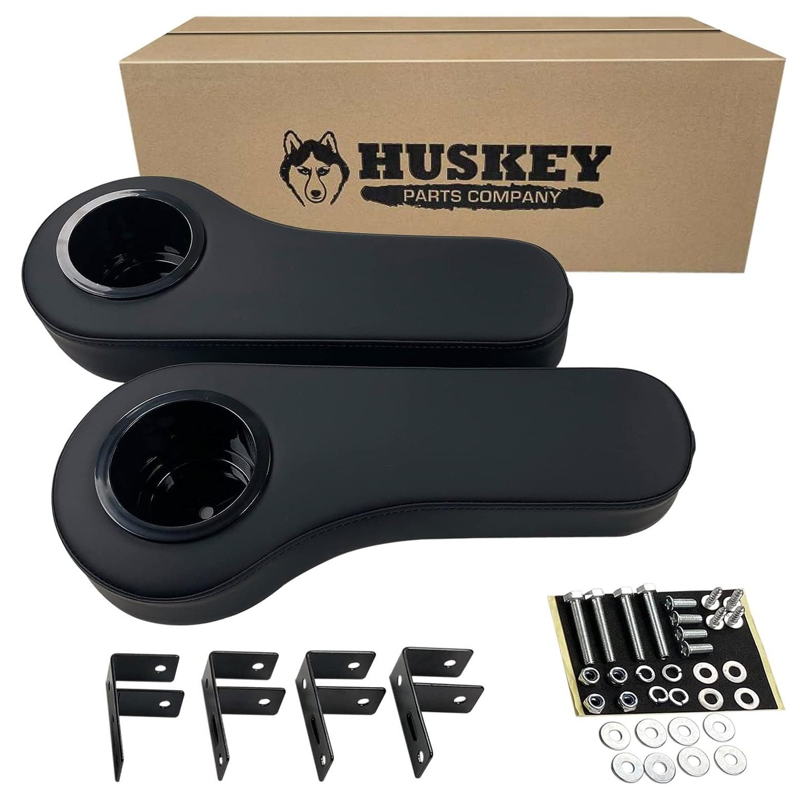 Black Golf Cart Arm Rest Cup Holder Fit on Club Car EZGO Rear Seats