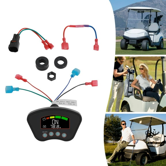 Black Golf Cart Keyless Ignition Switch One Button Start Switch for Golf Cart fits EZGO TXT 96+, Club Car Tempo, Club Car Onward