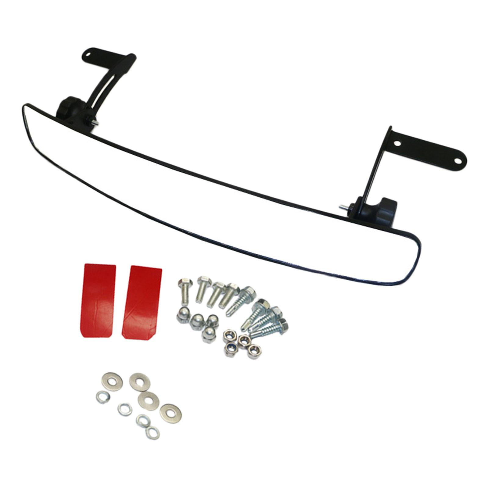 Black Golf Cart Rear View Mirror Accessory Wide Angle Durable Central Mirror