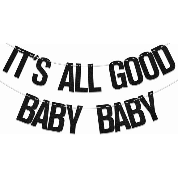 Black It's All Good Baby Baby Banner, Music Hip Hop Party Decorations, The Notorious One Birthday Decorations, Cool Biggie 90s Music Theme Birthday Bunting Sign
