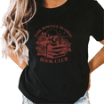 thumbnail image 1 of Black Gothic Academia Skull Rose Book Print T-Shirt Graphic Tees Shirts Dark Romance Gift S-5XL Mystical Tops, 1 of 5