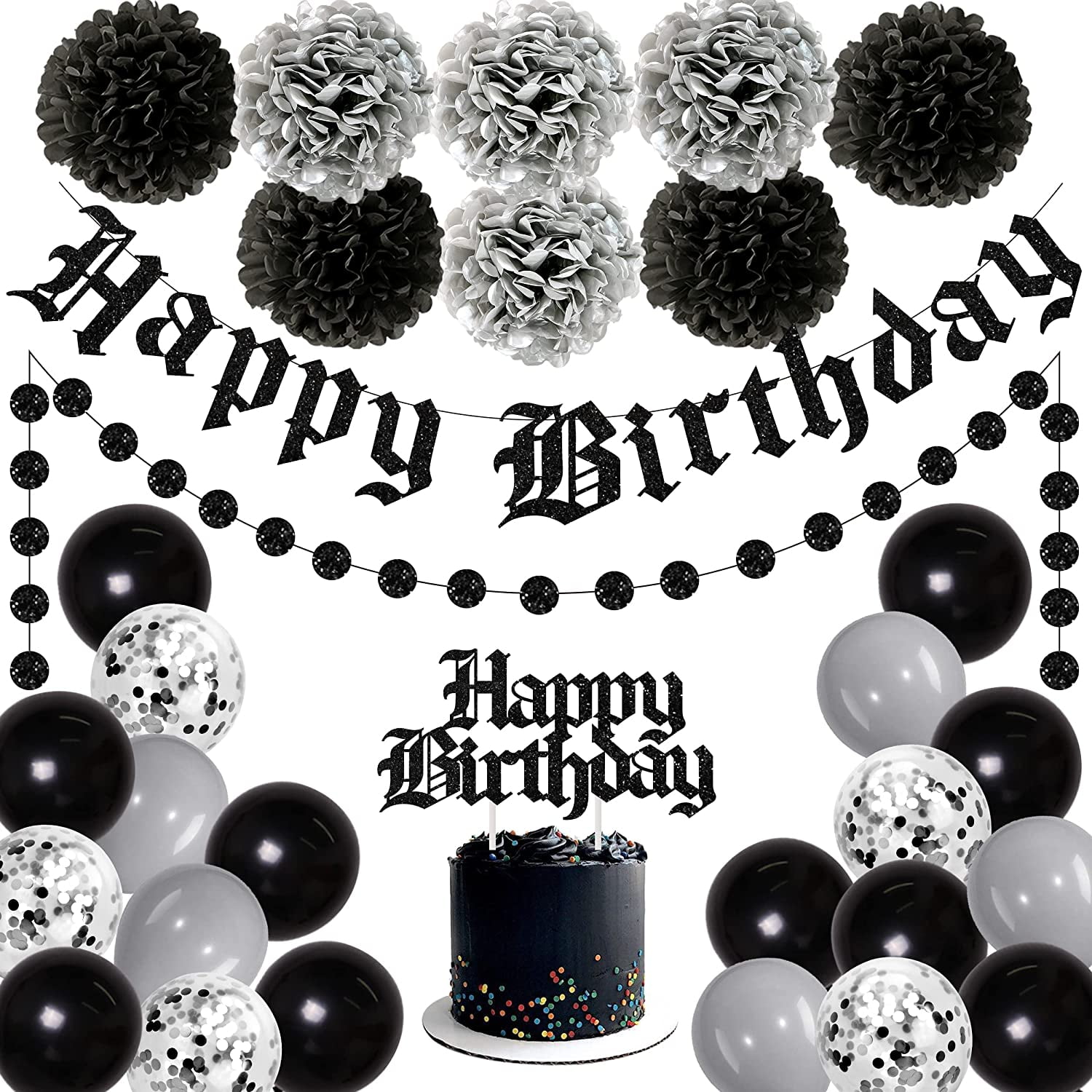 Fancy Birthday Decoratio  Happy birthday lettering, Simple birthday  decorations, Birthday decorations at home