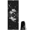 thumbnail image 1 of Black Gothic Cat Rose Moon Pattern Hot Yoga Mat Towel Non Slip for Hot Yoga - Quick-Drying Yoga Mat Cover with 4 Corner Pockets with Travel Bag - Hot Yoga Towel Non Slip 70"x26", 1 of 6