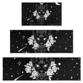 thumbnail image 1 of Black Gothic Cat Rose Moon Pattern Kitchen Rugs Sets Of 3,Kitchen Runner Rugs Non Skid Washable,Decorative Kitchen Floor Mats for Kitchen,Sink,Laundry,17"x30"+ 17"x47" + 17"x59", 1 of 6