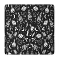 thumbnail image 1 of Black Gothic Cat Snake Moon Pattern Square Fitted Tablecloth with Elastic Edge,Square Table Cover,Washable Elastic Table Cover for Home Kitchen Party Decor 34"x34", 1 of 6