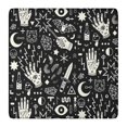 thumbnail image 1 of Black Gothic Hand Eye Pattern Square Fitted Tablecloth with Elastic Edge,Square Table Cover,Washable Elastic Table Cover for Home Kitchen Party Decor 36"x36", 1 of 6