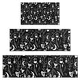thumbnail image 1 of Black Gothic Moon Card Moth Pattern Kitchen Rugs Sets Of 3,Kitchen Runner Rugs Non Skid Washable,Decorative Kitchen Floor Mats for Kitchen,Sink,Laundry,17"x30"+ 17"x47" + 17"x59", 1 of 6
