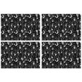 thumbnail image 1 of Black Gothic Moon Card Moth Pattern Summer Placemats Table Placemats Set Of 4-Linen Kitchen Washable Placemats Table Mats 11.8"x17.7" Non-Slip Heat Resistant, 1 of 6