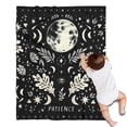 thumbnail image 1 of Black Gothic Moon Flower Star Pattern Blanket,Comfortable Soft Lamb Wool Throw Blanket,All Season,Warm Lightweight Blankets for Sofa Bed Couch Living Room Chair,30"x40", 1 of 4