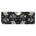 thumbnail image 1 of Black Gothic Moon Flower Star Pattern Kitchen Rug Mat,Kitchen Runner Rugs Non Skid Washable,Decorative Kitchen Floor Mats for Kitchen,Sink,Laundry,17"x47.2", 1 of 7